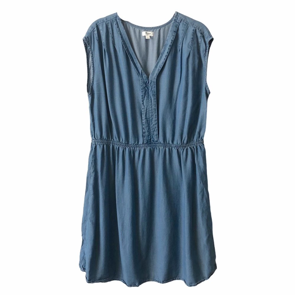 SOLD Thyme Maternity Denim Tunic Dress medium - Picture 1 of 7